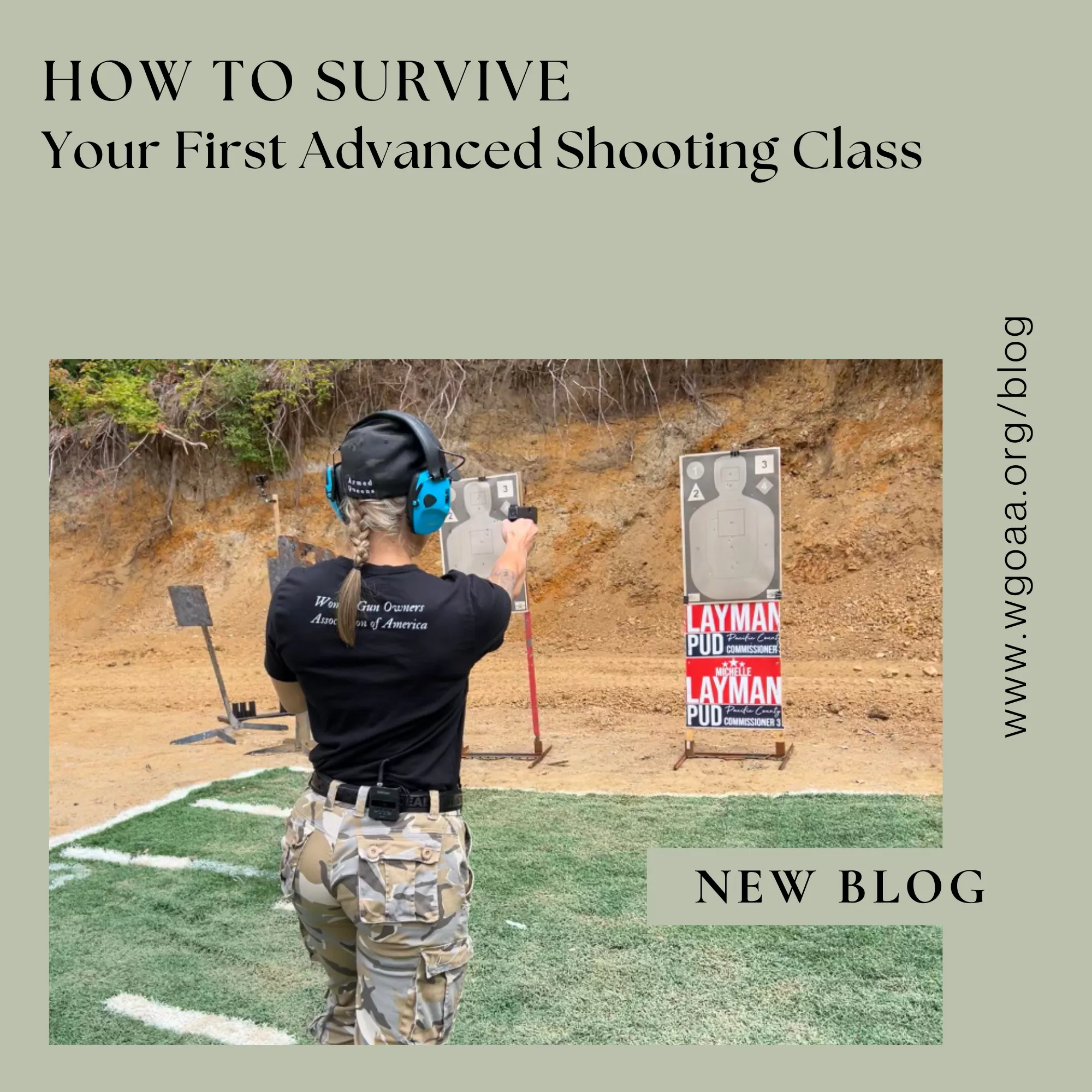 Person training at an advanced shooting course, aiming at targets with protective gear and tactical outfit.