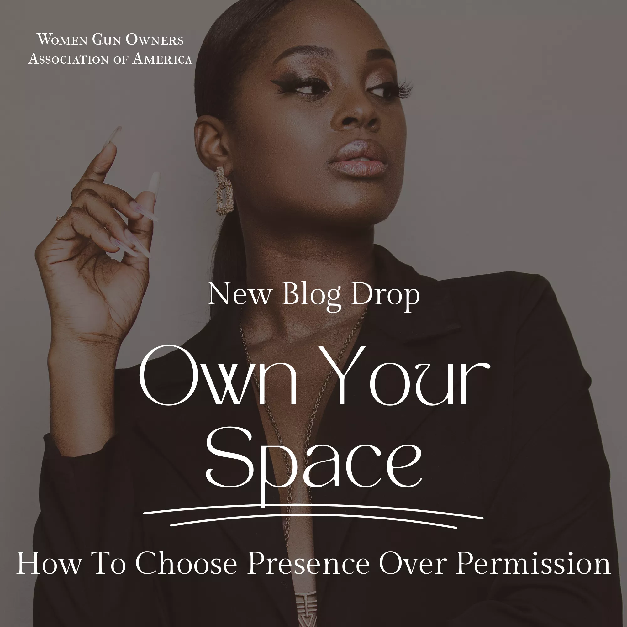 Confident Black woman posing in power stance for blog "Own Your Space: Command Presence Anywhere."